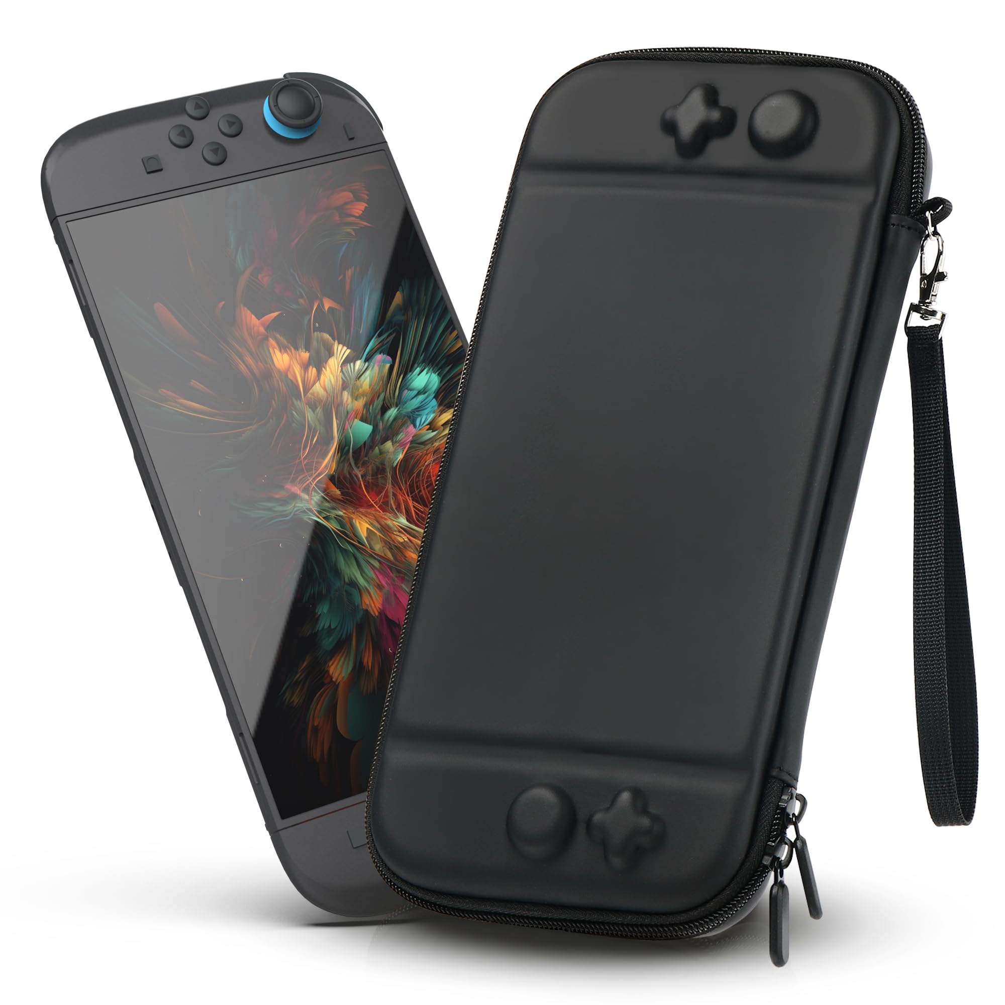 Slim Hard Shell Travel Case for Nintendo Switch 2 (2025) – Thin Protective Pouch with Accessories Storage Pocket & Game Card Holders