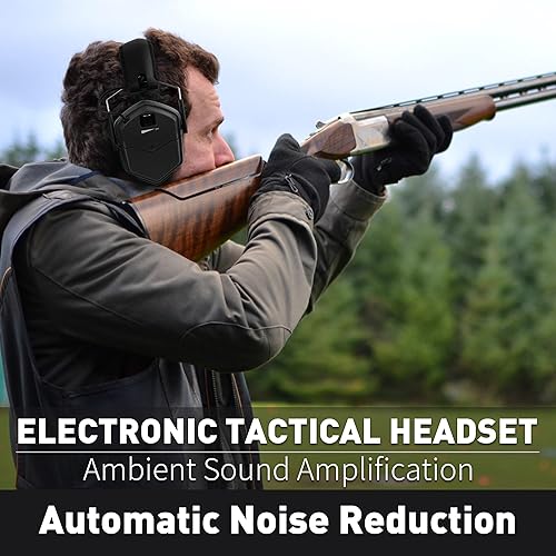 Miniatura 2 de COOZMENT Protección auditiva electrónica para disparos con amplificación de sonido. Orejeras con cancelación activa de ruido para disparorango de