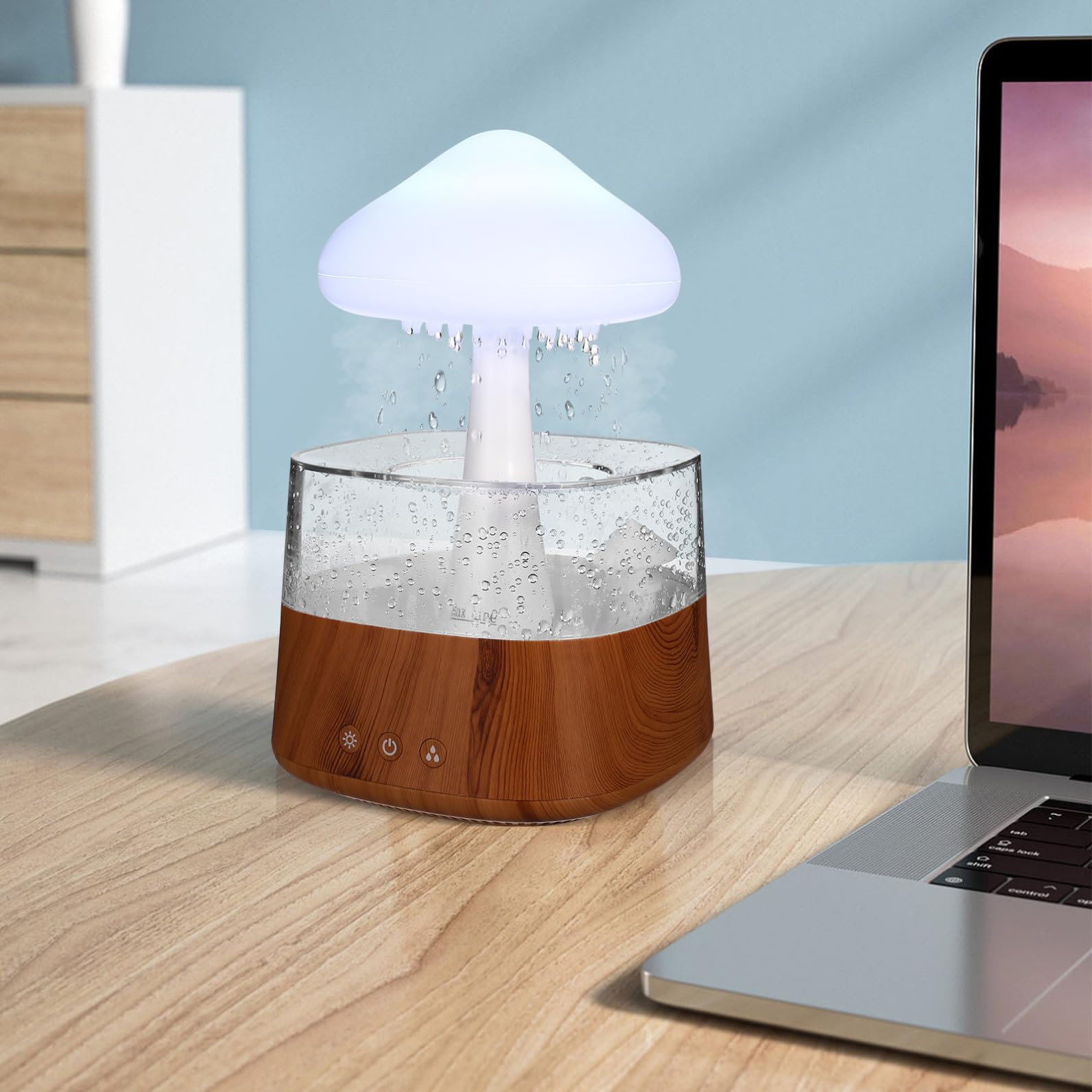 Umidificatore Diffusore di Aromi 450ml Luce Notturna per Scrivania