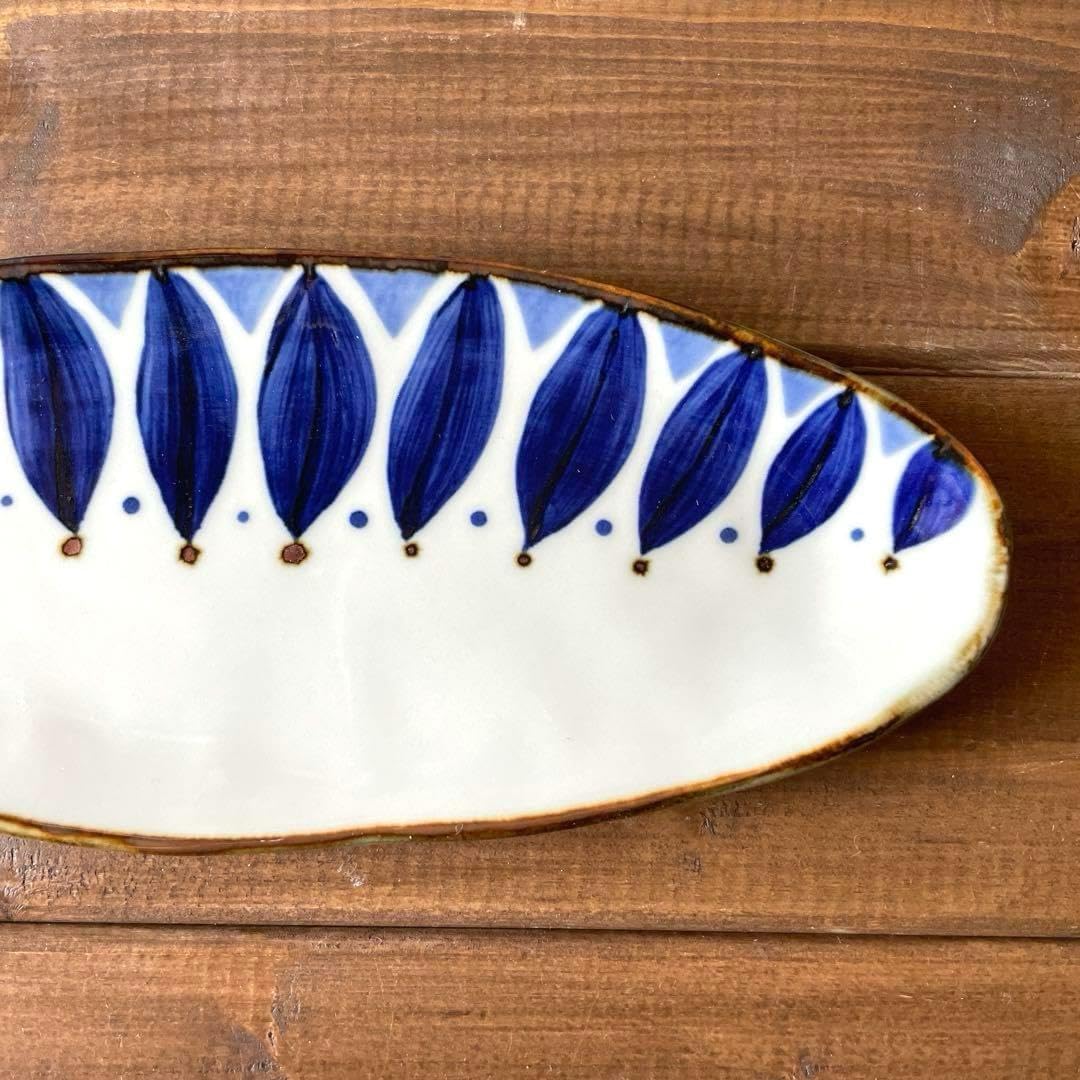 ブルーペタル オーバルプレート2枚