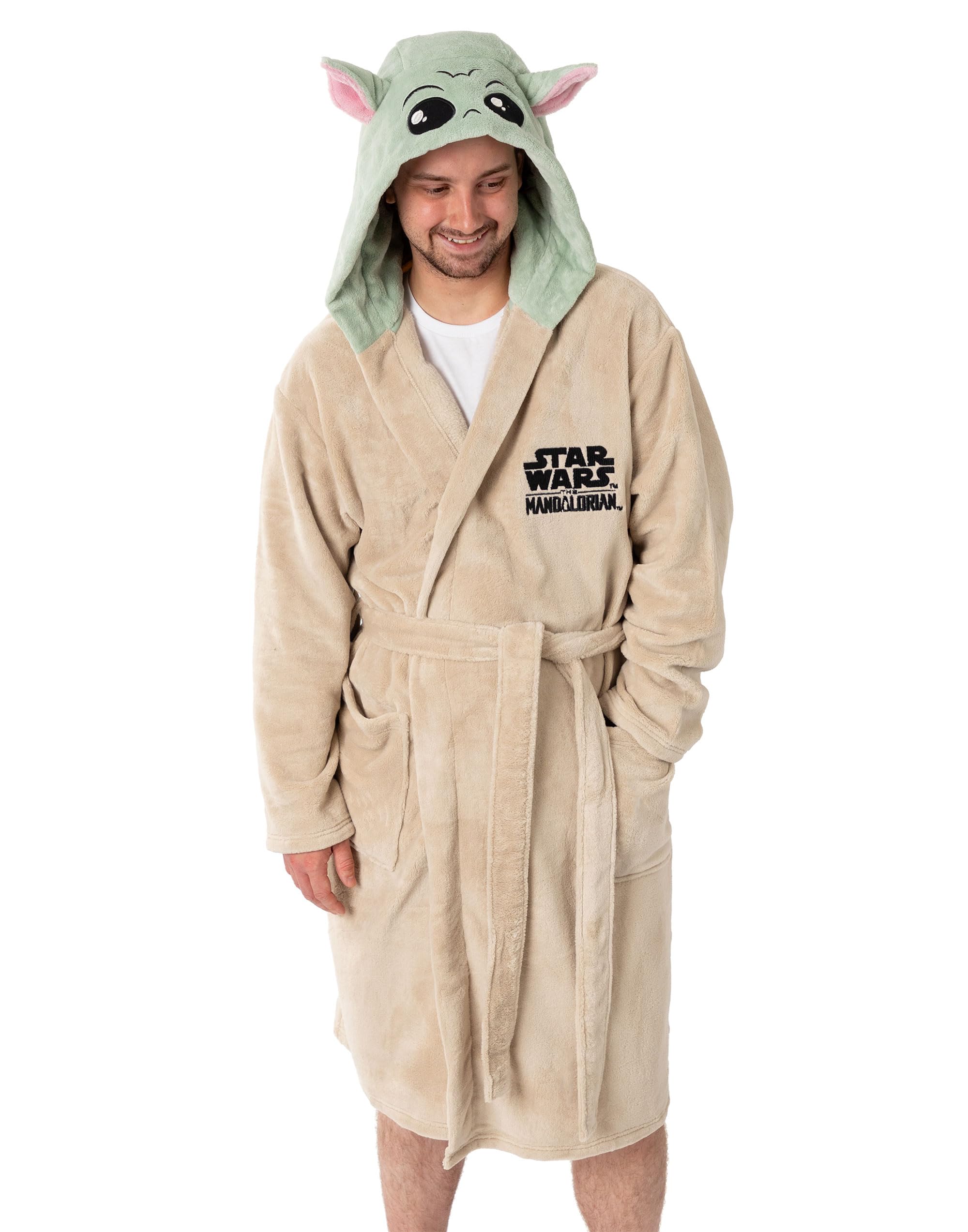Vanilla Underground Unisex Infant Brown Star Wars Mandalorian Hooded Bathrobe - Large