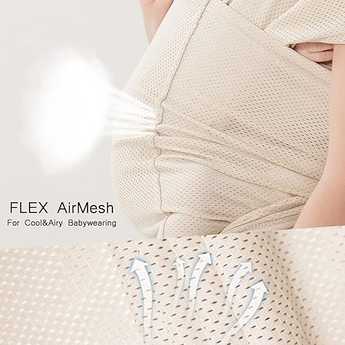 Miniatura 5 de Portabebés de tejido de malla de aire, enfriamiento para verano, correa ajustable transpirable para recién nacidos de hasta 40 libras (malla de