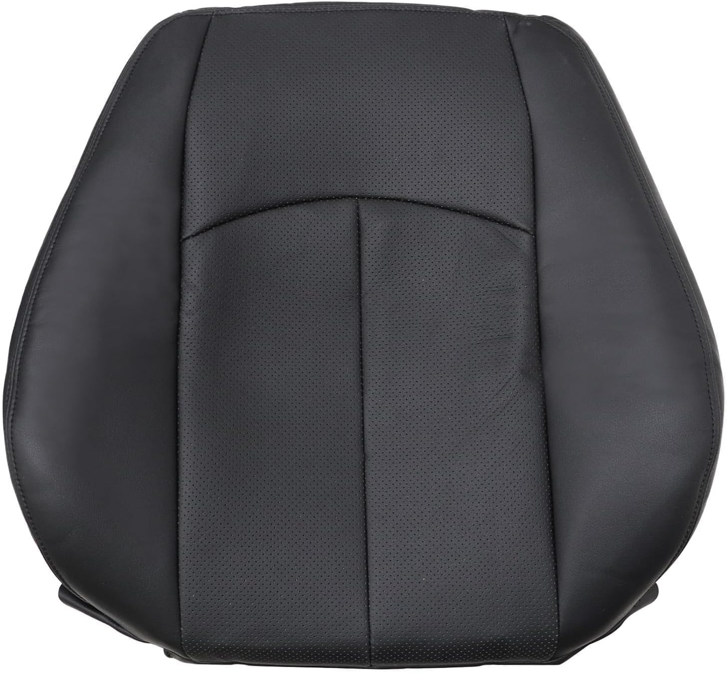 SecosAutoparts Black Front Driver & Passenger Side Bottom & Top Lean Back Replacement Perforated Leather Seat Covers Compatible with Mercedes Benz E63 E280 E300 E320 E350 E500 E550 2003-2009