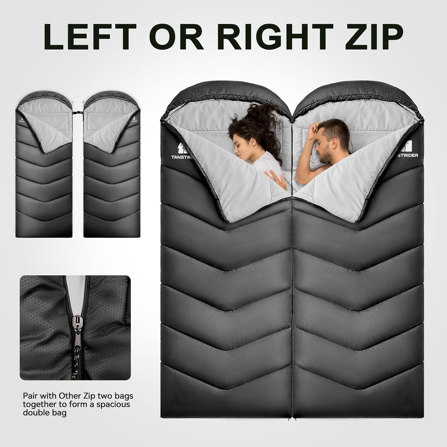 Sleeping Bags for Adults Cold Weather & Warm,Lightweight Sleeping Bag for Tall Kids Girls Boys with Compression Sack,Camping Essentials Gear, Hiking,Travel, Outdoor & Indoor