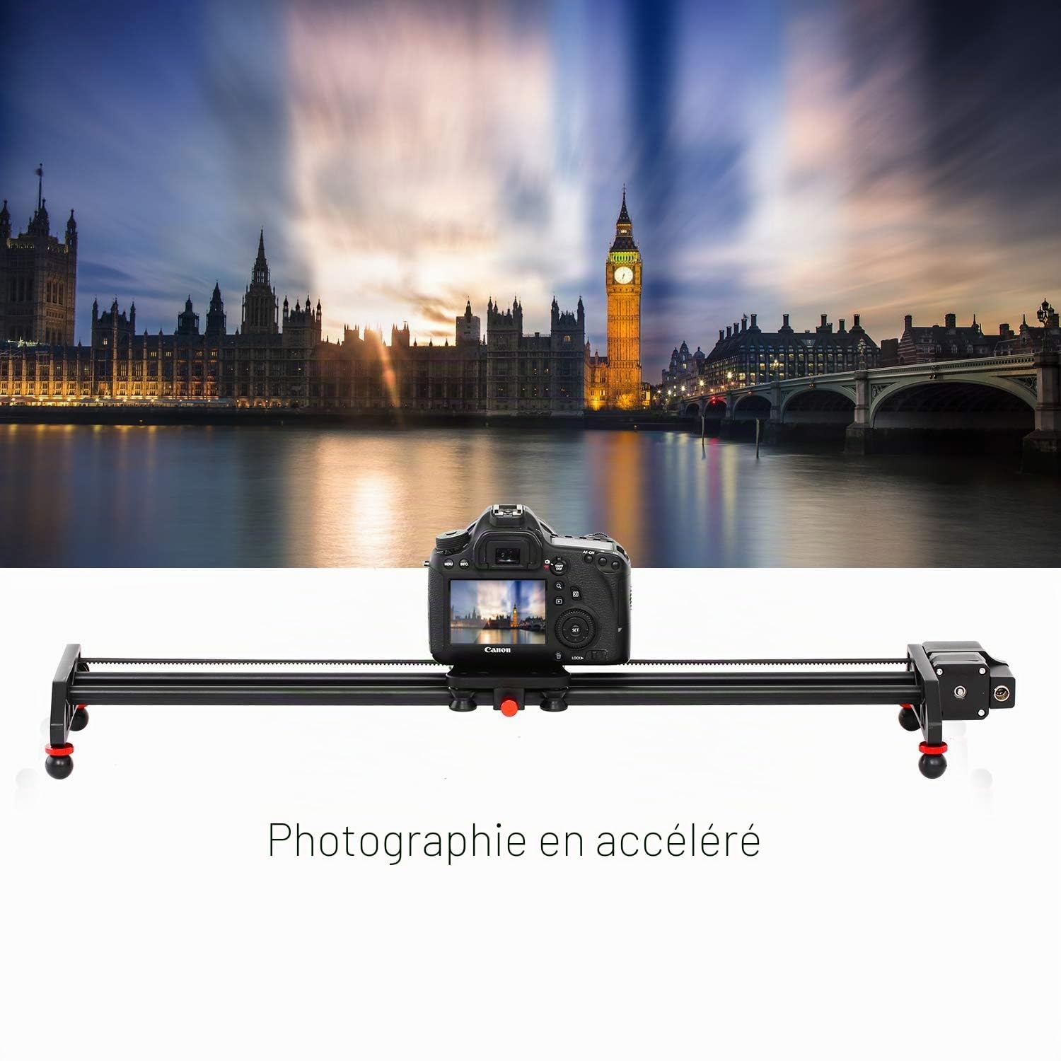 GVM Curseur de Caméra Motorisé, Glissière de Caméra avec Photographie en Accéléré, Dolly Rail Slider avec Télécommande, Curseur Vidéo en Alliage d'aluminium pour Photographie de Film d'interview