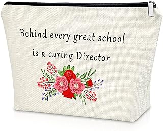 Director Appreciation Gifts for Women Makeup Bag Daycare Teacher Gifts Principal Retirement Gifts Cosmetic Bag Preschool Director Gifts Thank You Gift Birthday Christmas Gifts Cosmetic Travel Pouch