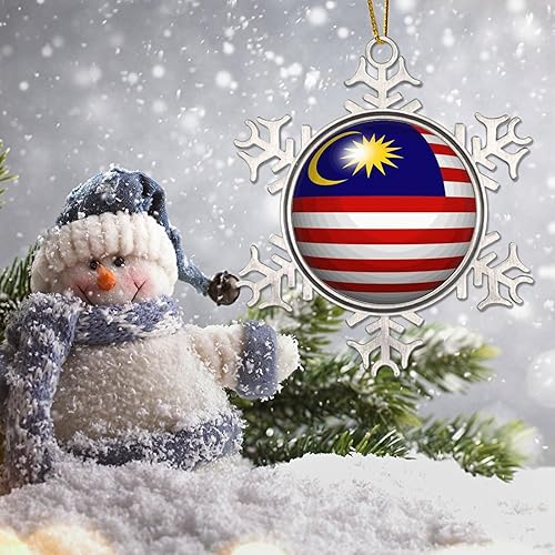 Vista 33 de Bandera de Kenia, adornos colgantes para árbol de Navidad, copo de nieve nacional, adorno de metal, recuerdo de Navidad, regalo de Kenia, decoración