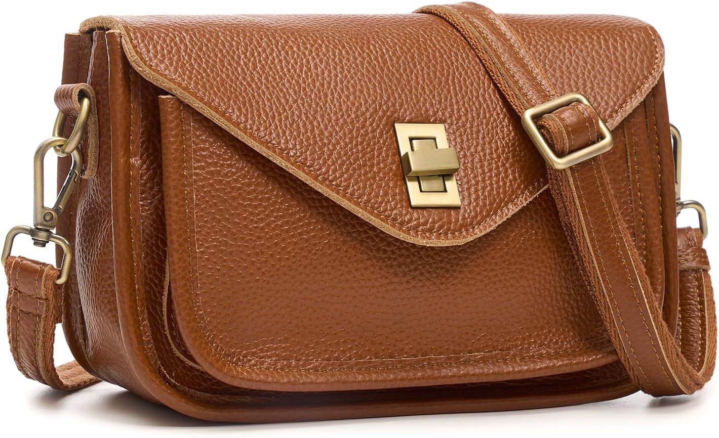 Crossbody Bags for Women Genuine Leather Crossbody Purses with Multi-Pockets, Vintage Small Women's Crossbody Handbags