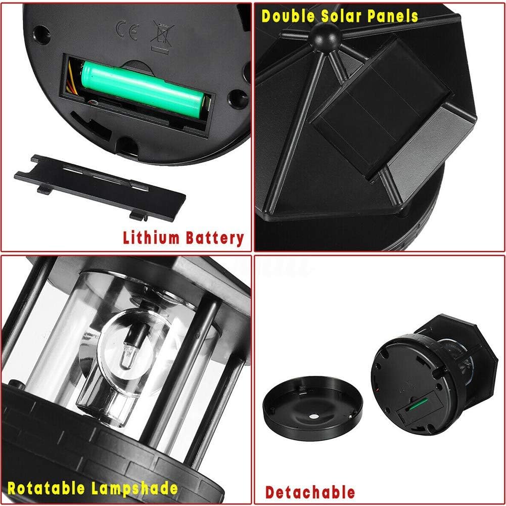 1/3Pcs Rotatable Outdoor Solar Light, 360 Degree Miniature Rotating Garden Smoke Towers Led Light, Waterproof and Durable Light for Home/Garden/Courtyards/Lawns/Balconies Decor