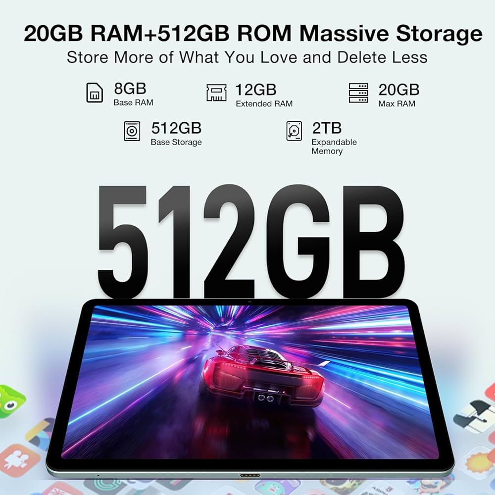 DOOGEE T30 Ultra Tablet 2.5K 11 Inch, Helio G99 Octa-Core 2.2GHz Android Tablets, 8580mAh/18W, 32(12+20) GB RAM 256GB ROM (TF 2TB) Tablet, 16+8MP & Tu00dcV & 2.4G/5G WiFi, Widevine L1, Black