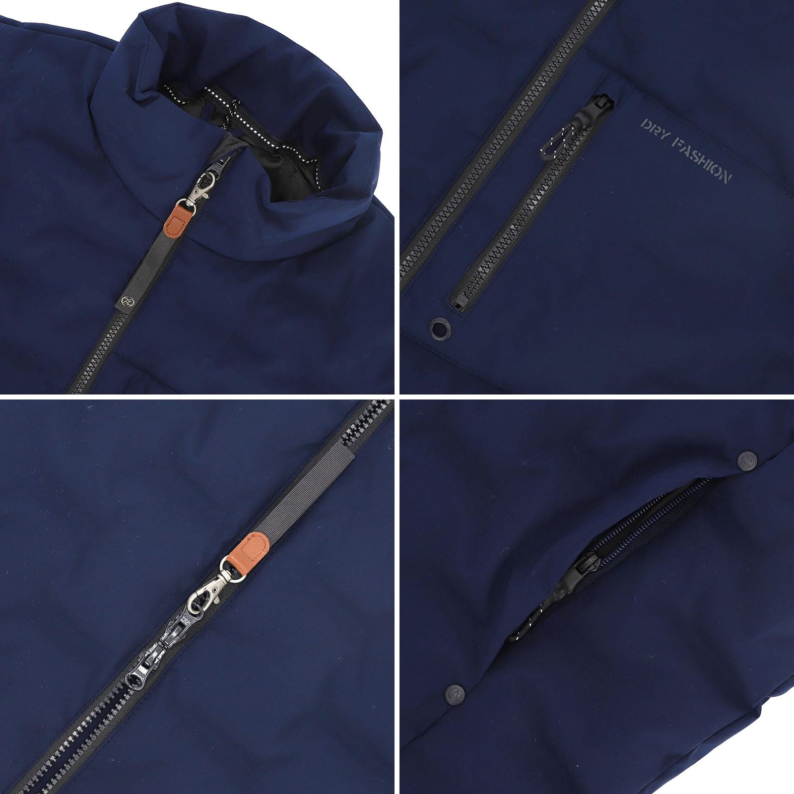 Dry Fashion Gilet trapuntato da uomo, con colletto alto, trapuntato, vestibilità sportiva
