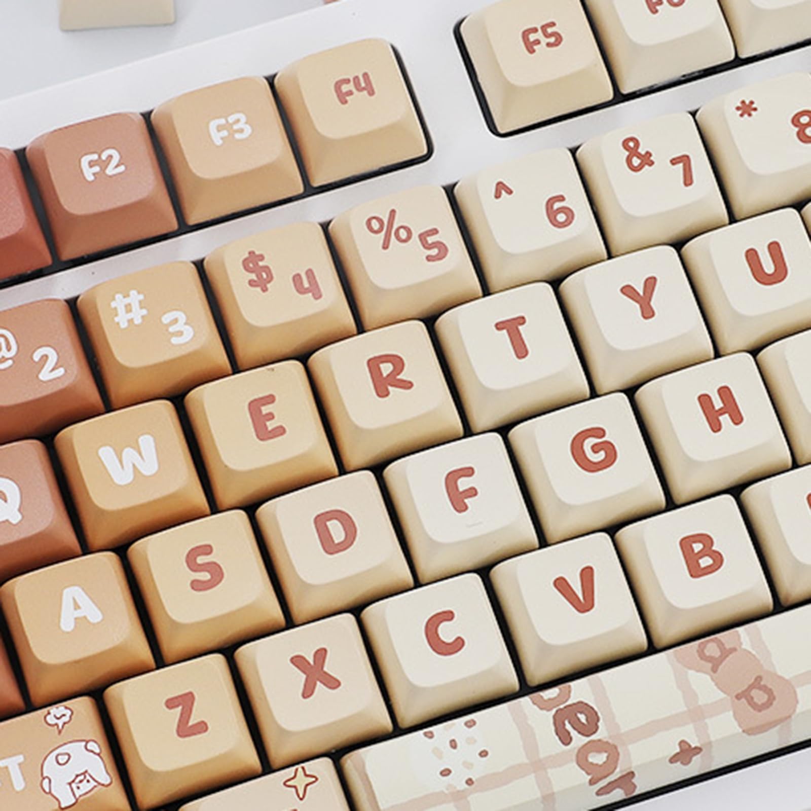 Amazon | 133キー メカニカルキーボードキーキャップ かわいいクマ XDA