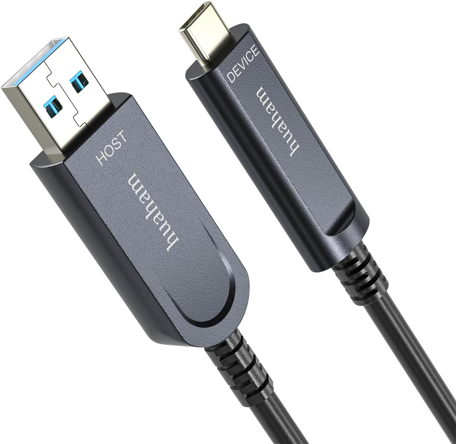 Fiber Optic USB A to C Cable 33FT, 10Gbps USB 3.2 Gen2 Type C Cable Long Distance USB C Cable Compatible with Microsoft Azure Logitech Camera VR Touch Screen Laptop Kinect Intel RealSense