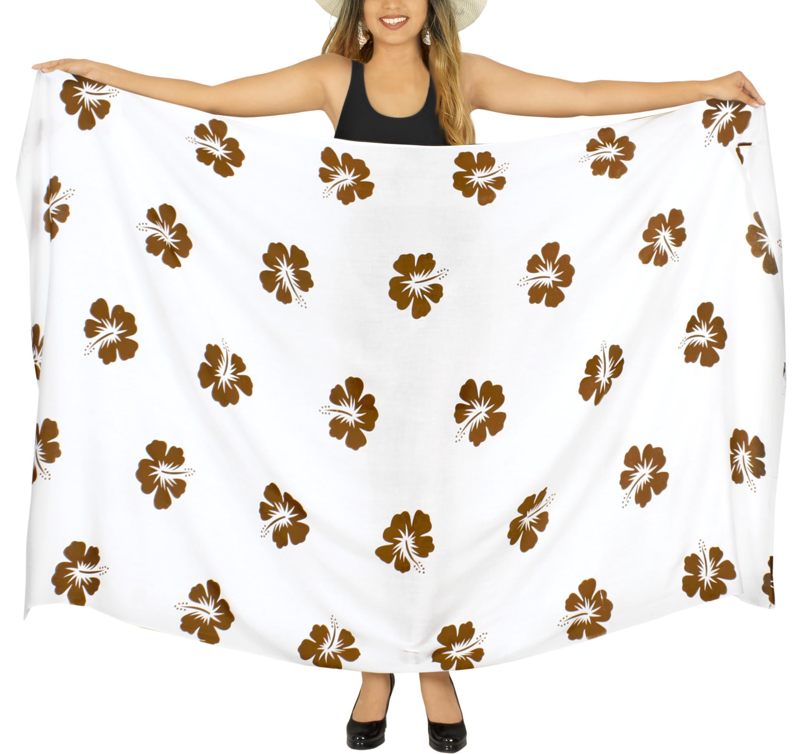 LA LEELA Mujer Pareo de Traje de baño Cruzado Casual Beach Sarong