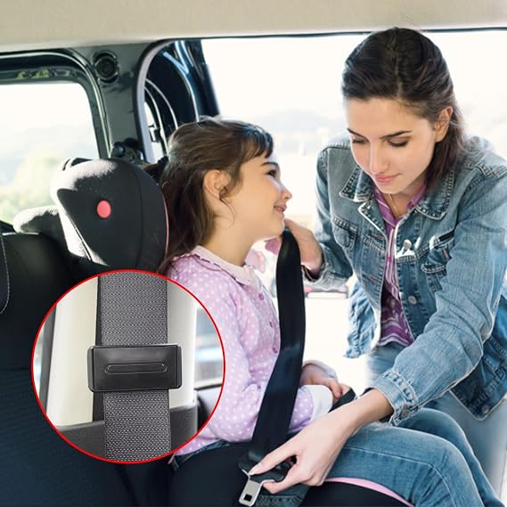 2Pcs Seat Belt Adjuster Stopper Strap Buckle Shoulder Neck Strap Positioner,Car Seat Belt Clips Adjuster,Seat Belt Clip,Universal Car Seat Belt Clips Adjuster for Adult Kids to Relax Shoulder Neck