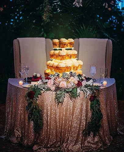 Miniatura 3 de Jusalpha Soporte cuadrado de 4 niveles para cupcakes, torre acrílica para cupcakes, ideal para bodas, fiestas de cumpleaños, decoración de barra de