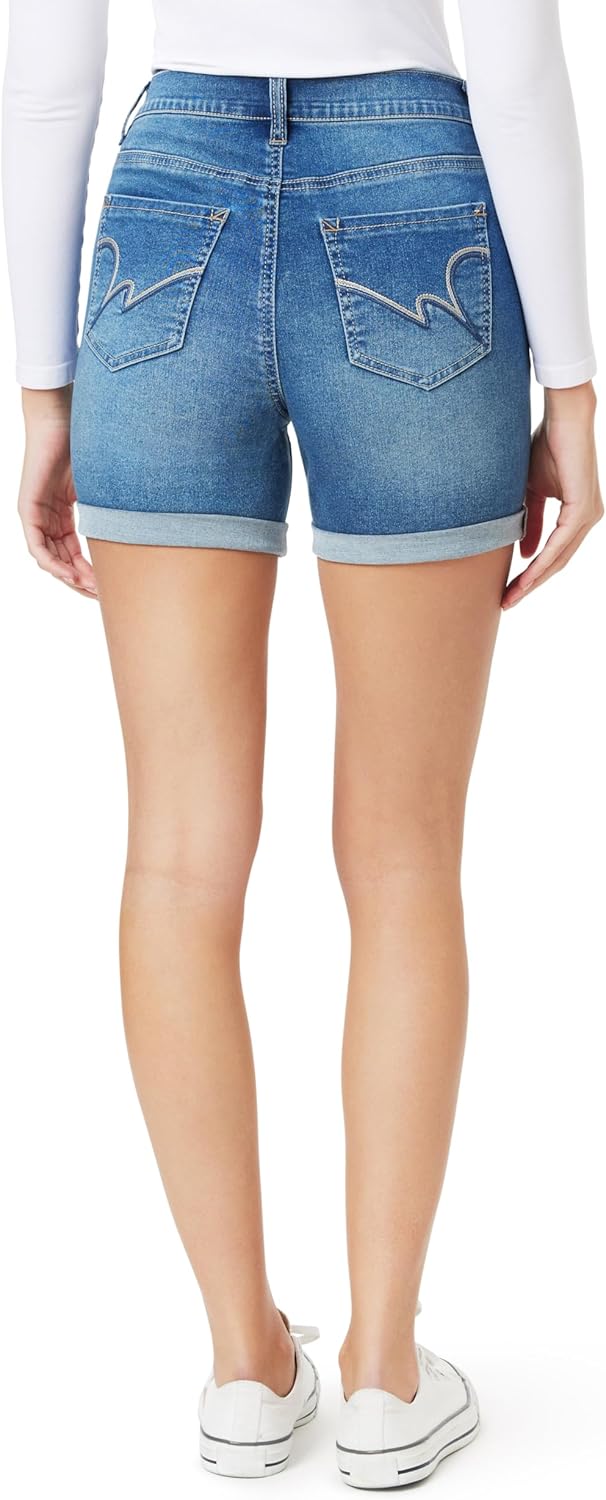 WallFlower Jeans Shorts for Women Sassy 5-Inch Midi Denim Figure Enhancing Stretch Shorts, Sizes 0 to 17 - Image 2