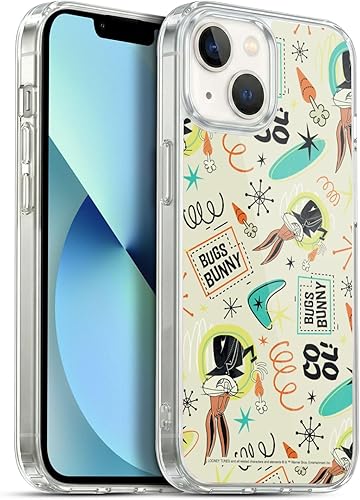 Miniatura 209 de Head Case Designs Funda de gel suave con licencia oficial de Looney Tunes Retro Bugs Bunny compatible con Apple iPhone 11 Pro Max Retro,Blanco y