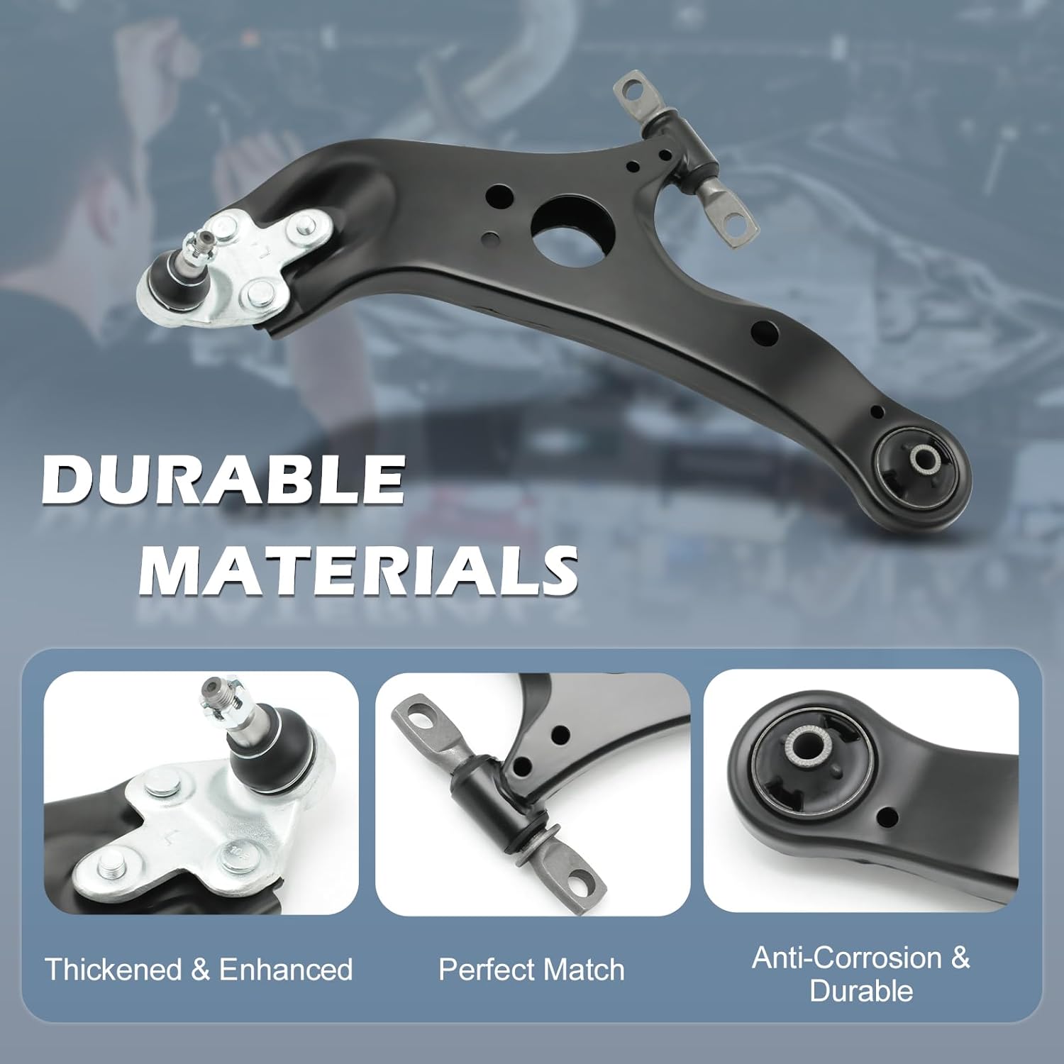 10 pcs Front Suspension Kit Control Arm w/Ball Joints, Sway Bar Link, Tie Rod, Compatible with Toyota Sienna 2011-2020