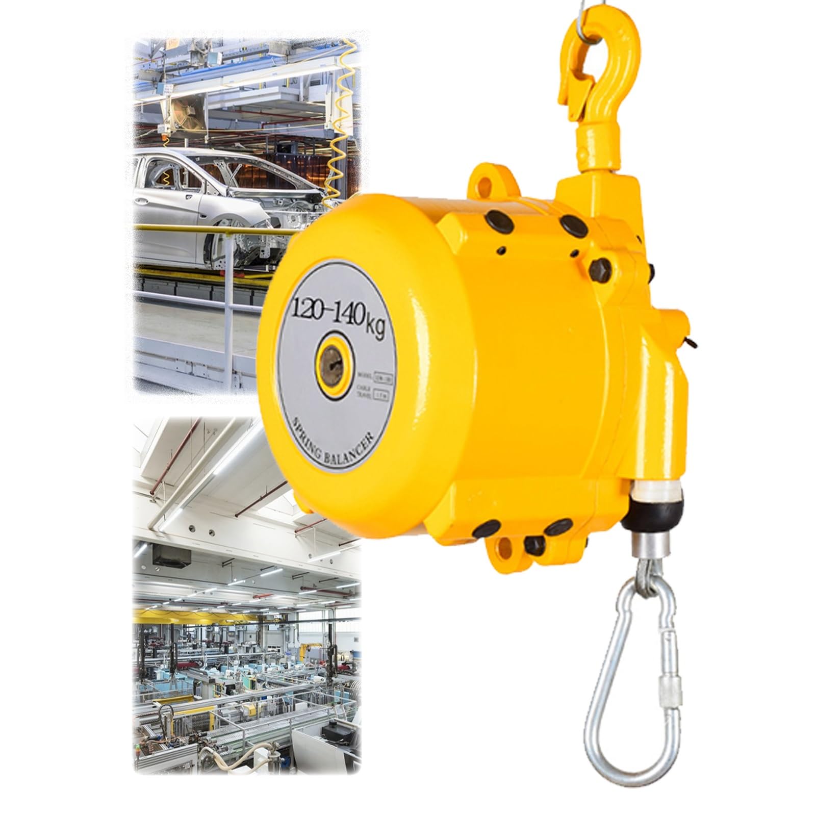 Retractable Spring Balancer, Spring Balancer Retractor Tool Holder for Assembly Line Multiple Sizes(120-140kg)