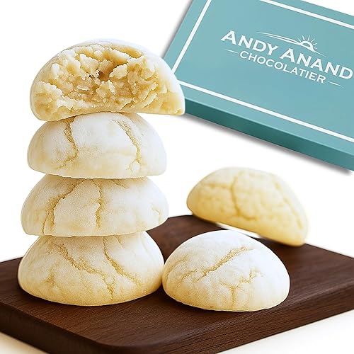 Andy Anand Gourmet - Galletas italianas suaves de almendras amaretti italianas, surtidas de 20 unidades, sin gluten, envueltas individualmente, en
