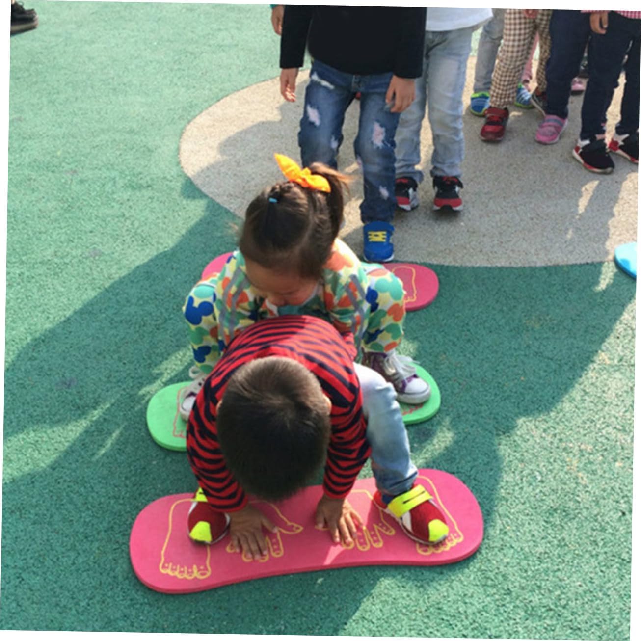 Mipcase 2Pcs EVA Hand-foot Balanced Boards for Coordination Training Plaything for Indoor Outdoor Agility and Balance Skill Development