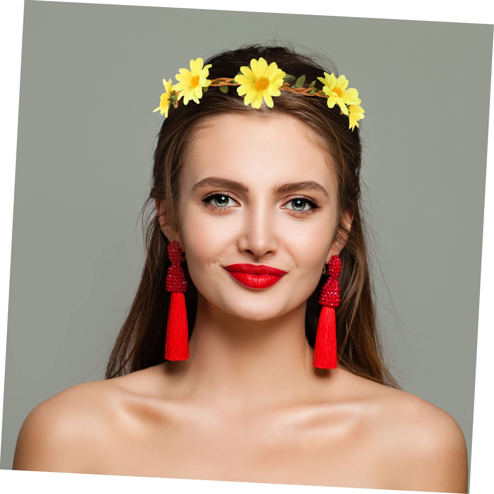 minkissy 40pezzi Fasce Per Regolabili Con Girasoli Per Donne Coroncine Decorativa Per Matrimonio e Festival Accessorio Elegante e Leggero