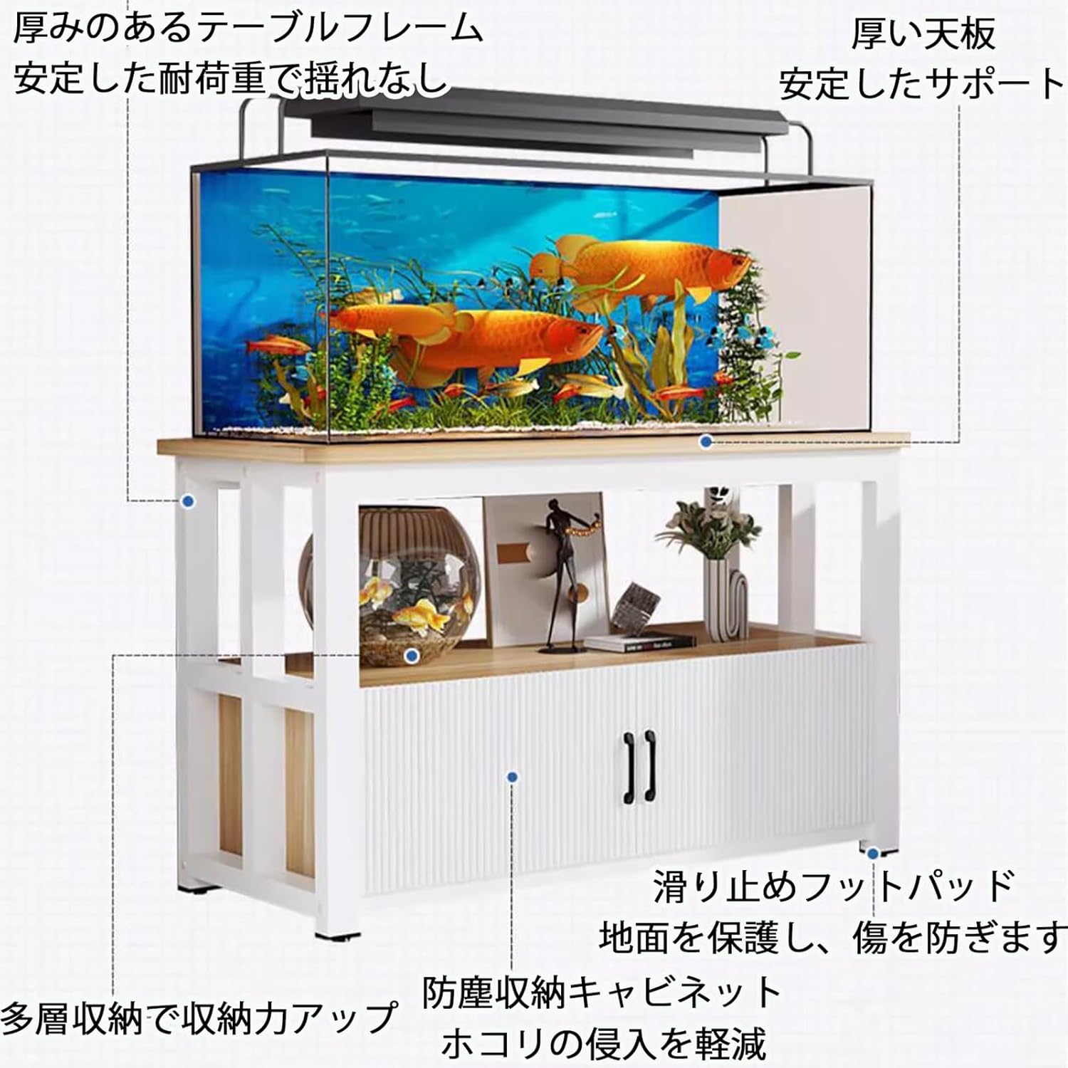 白】 水槽台 水槽スタンド 幅45*奥行40cm 耐荷重100kg 二段収納