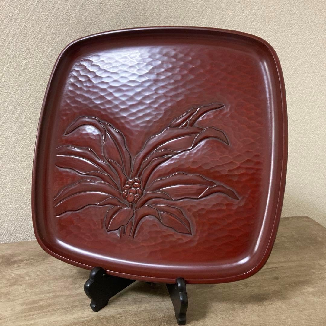 鎌倉彫 お盆鎌倉彫 お盆 角盆 トレー 50×33cm 鎌倉彫の角盆 | 鎌倉彫