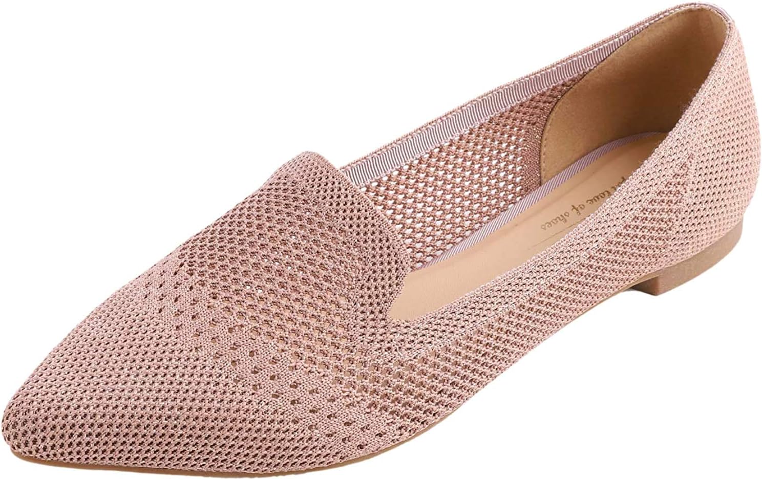 Rose Gold Pointed Loafer Knit