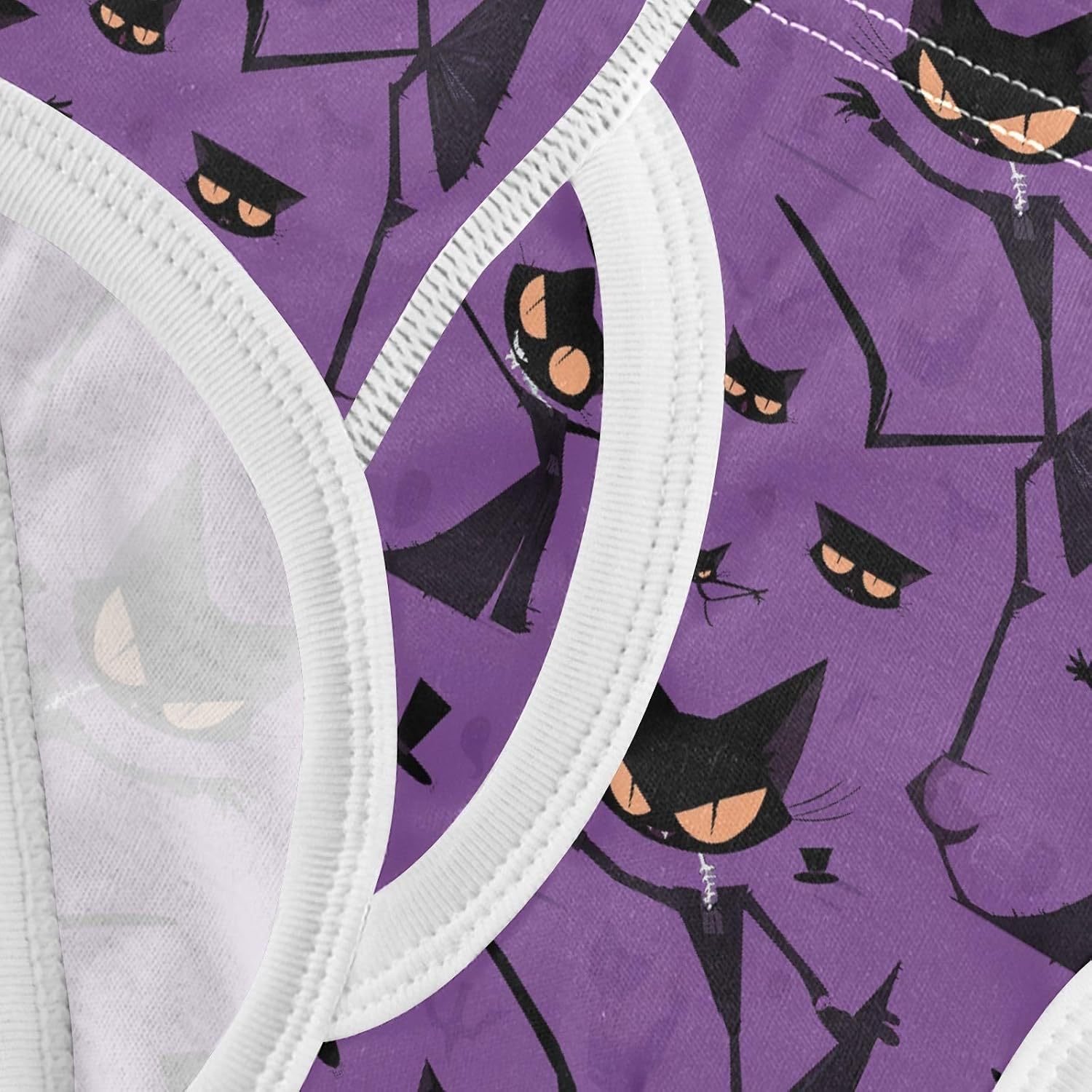 visesunny Boys Potty Training Underwear Evil Black Cat Purple Breathe Cotton Briefs Size 2T-8Y for Toddler