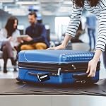 Luggage Tags, 6 Pack Silicone Suitcase Tags, Baggage Tags with Name ID Card for Suitcases Travel Bag, Black