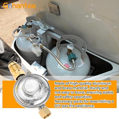 Miniatura 6 de POL - Regulador de baja presión de propano con 3/8 pulgadas hembra Flare 1/2 pulgadas NPT hembra 3/8 pulgadas macho NPT 1/4 pulgadas NPT adaptador