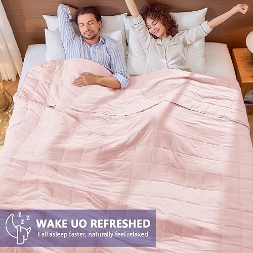 Vista 152 de yescool - Manta con peso, 10 libras, fresca, transpirable, con cuentas de cristal prémium, lavable a máquina, para dormir, 90-110 libras, 41 x 60