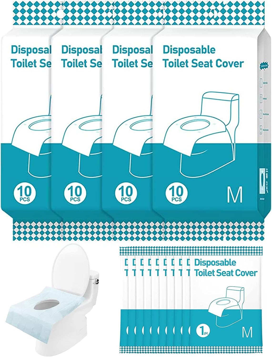 Disposable toilet seat cushion paper, enlarged and