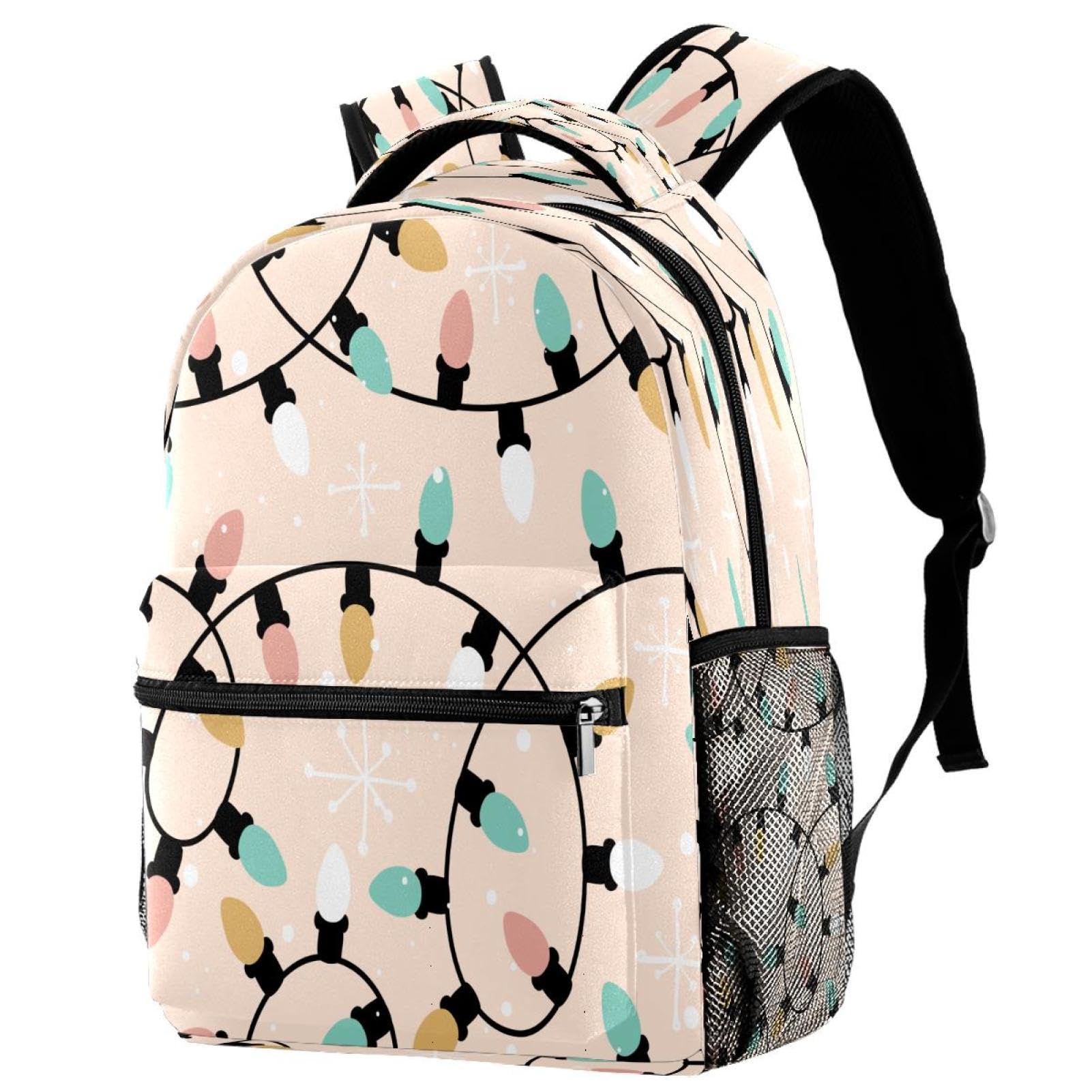 Sac à dos d'école multicolore 29x20x40cm pour voyage décontracté