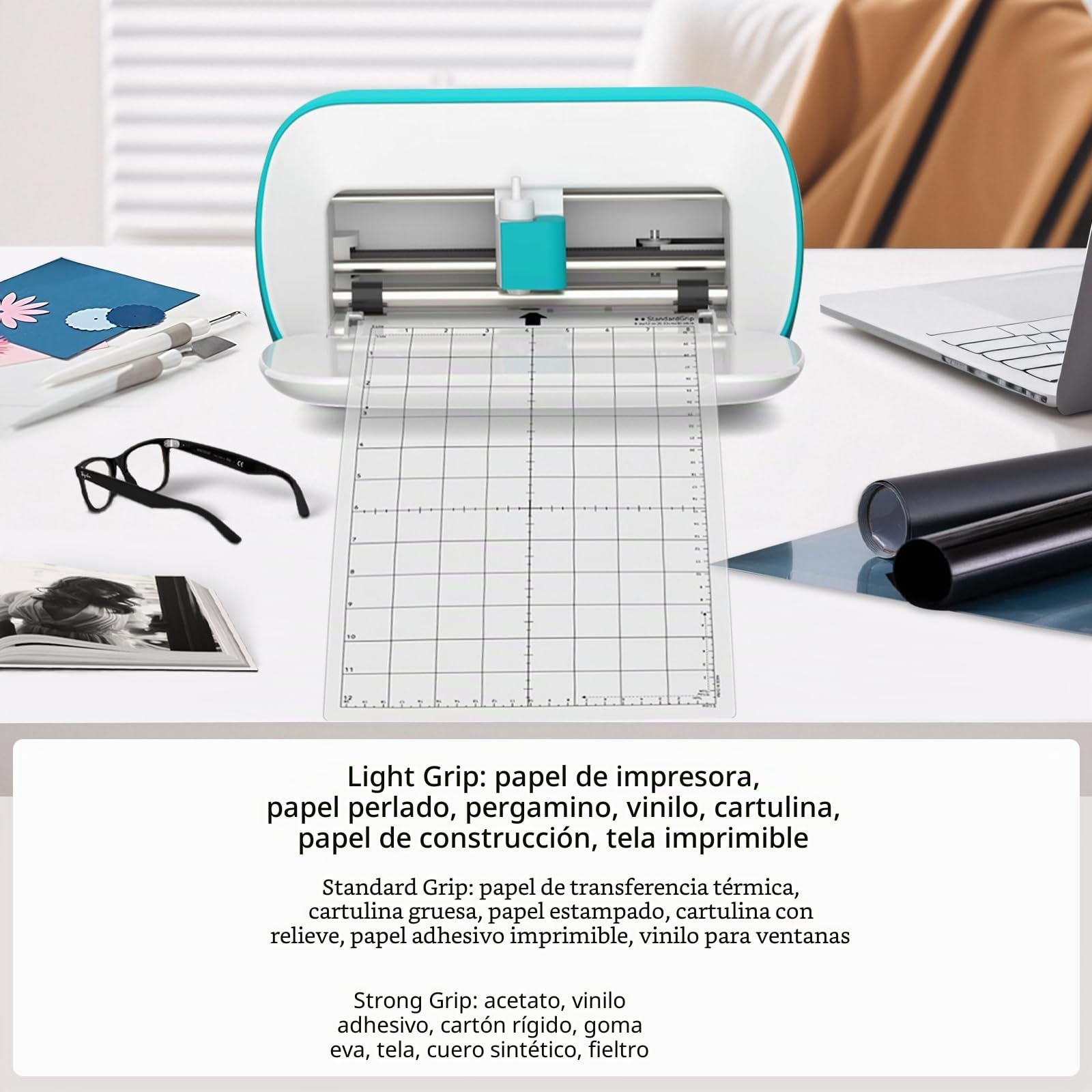 Prime Vinyl Alfombrilla de corte para Silhouette Portrait de repuesto, 3 unidades de 30,5 x 20,3 cm, cuadrícula autoadhesiva, juego de alfombrillas de corte
