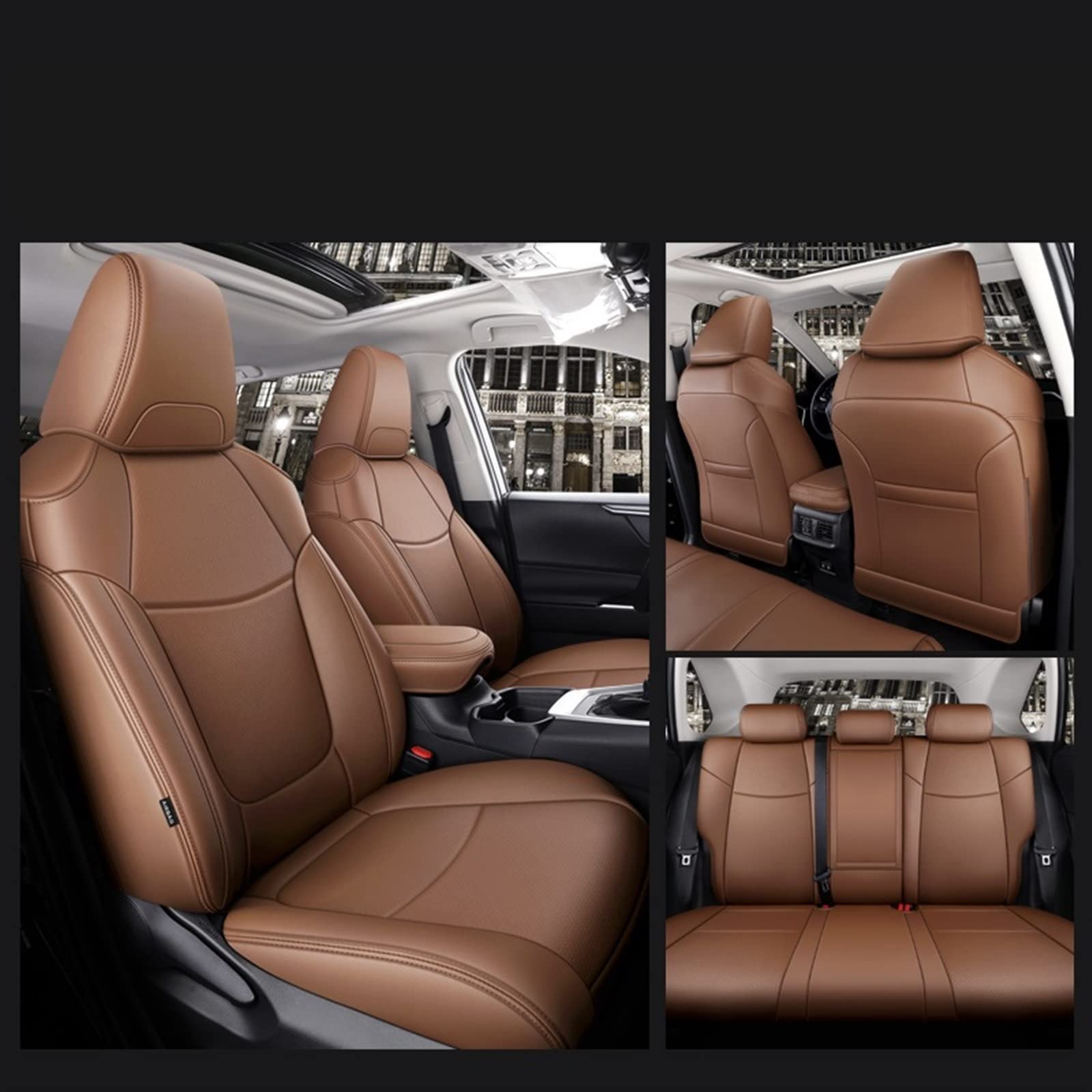 NOHEEU Car Accessories Seat Covers Full Set Leather Specific For Toyota RAV4 Corolla CHR Camry Accessories