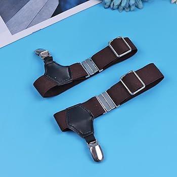 TiaoBug Uomo Giarrettiera Reggicalze Regolabili Elastiche per Calzino  Bretelle Sock Garter Belt Nero con Clip - Coppia - Un Paio Dark Coffee  One_Size ...