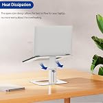 Besign LSX3 Aluminum Laptop Stand, Ergonomic Adjustable Notebook Stand, Riser Holder Computer Stand Compatible with Air, Pro, Dell, HP, Lenovo More 10-15.6" Laptops (Silver)