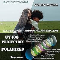 Vista 6 de Joopin Gafas de sol cuadradas polarizadas con protección UV para hombre y mujer