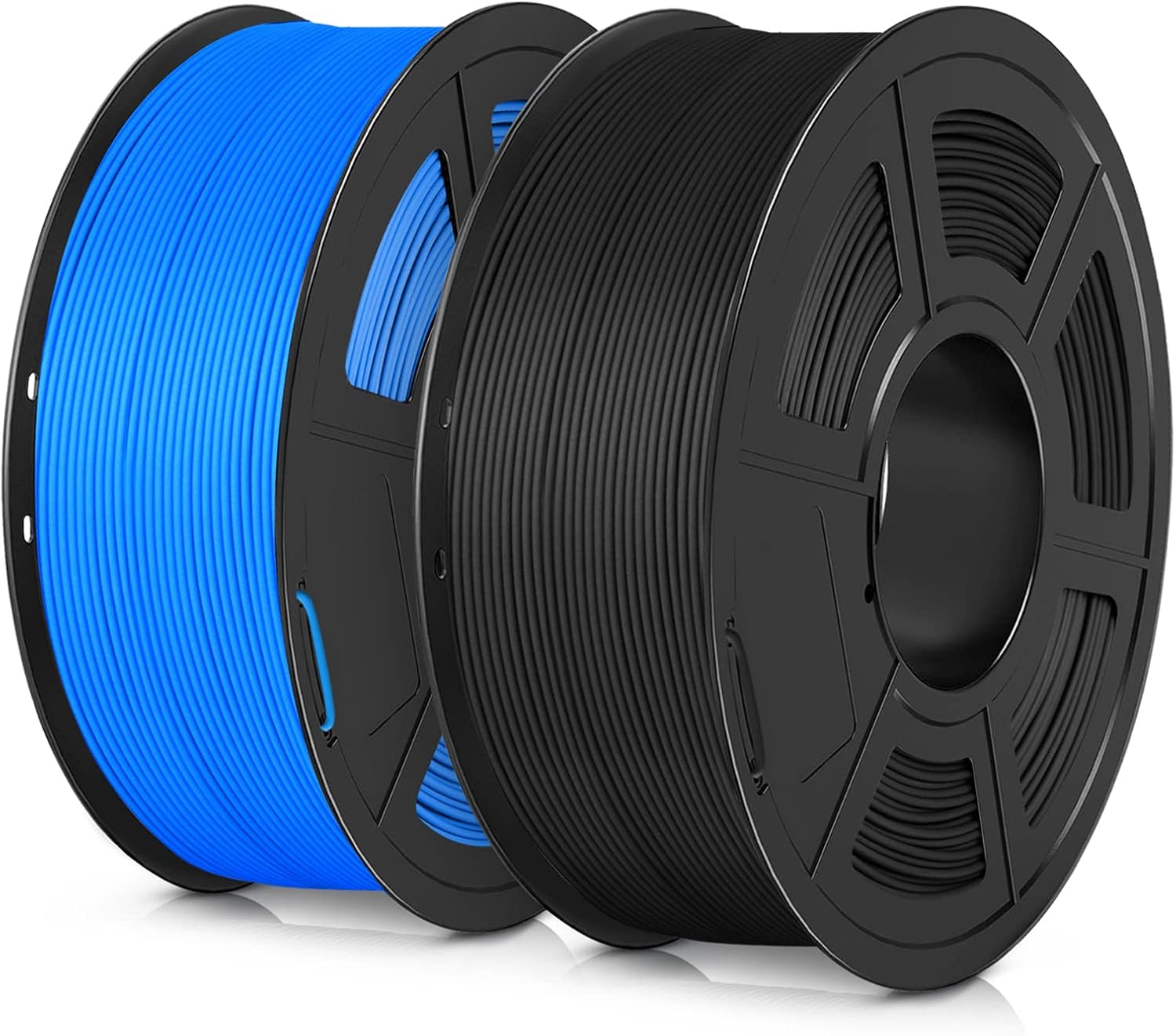 SUNLU 3D Printer Filament PLA Matte 1.75mm, Neatly Wound Filament, Smooth Matte Finish, 1kg Spool (2.2lbs), 330 Meters, Matte Black& Blue