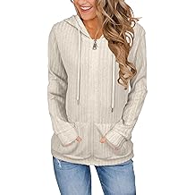 Sweaters for Women Long Sleeve Sweatshirt Fashion Hoodies Zip Up Loose Casual Fall Tops S-XXL