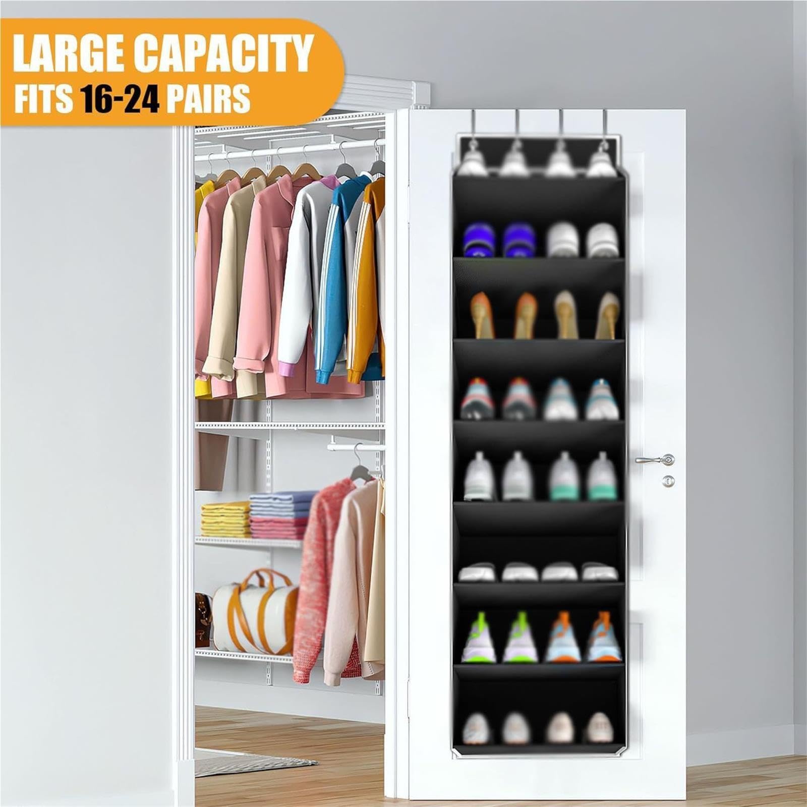 Organizer da porta a 8 livelli, spazio salvaspazio for scarpe da ginnastica