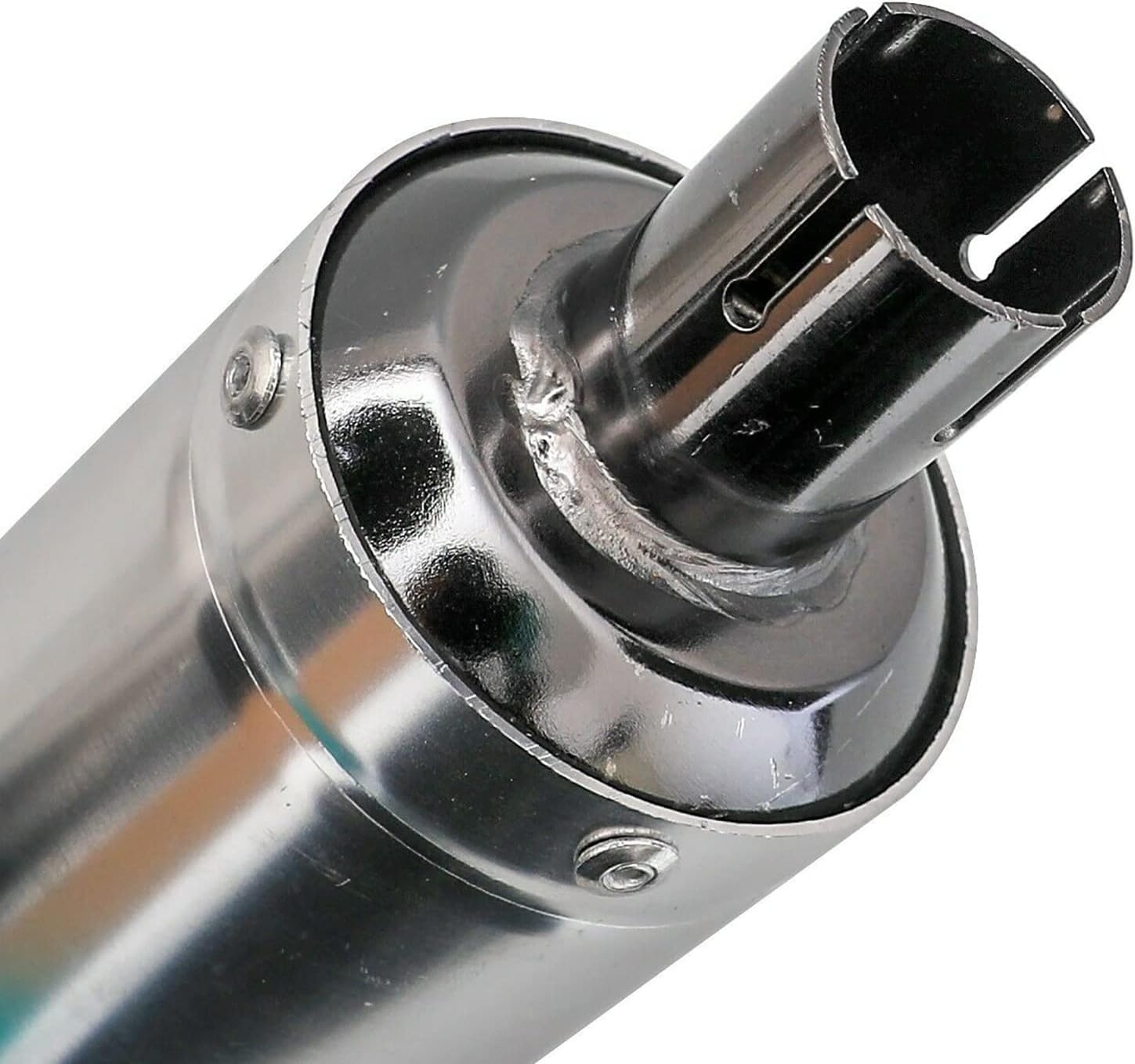 TianDoPRO Exhaust Muffler Silencer Pipe and Clamp Gasket for 50cc 110 125cc Coolster Sport-B Taotao Chinese Dirt Pit Bike Venom ATV Quad 4 Wheeler Silver