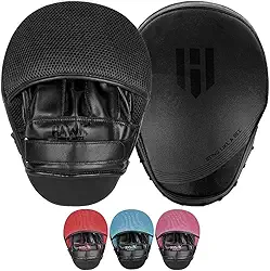 Hawk Sports Luvas de perfuração para homens, mulheres e crianças, luvas de foco de couro para artes marciais e treinamento de boxe, luvas curvadas para karatê, kickboxing, Krav MAGA, Muay Thai e