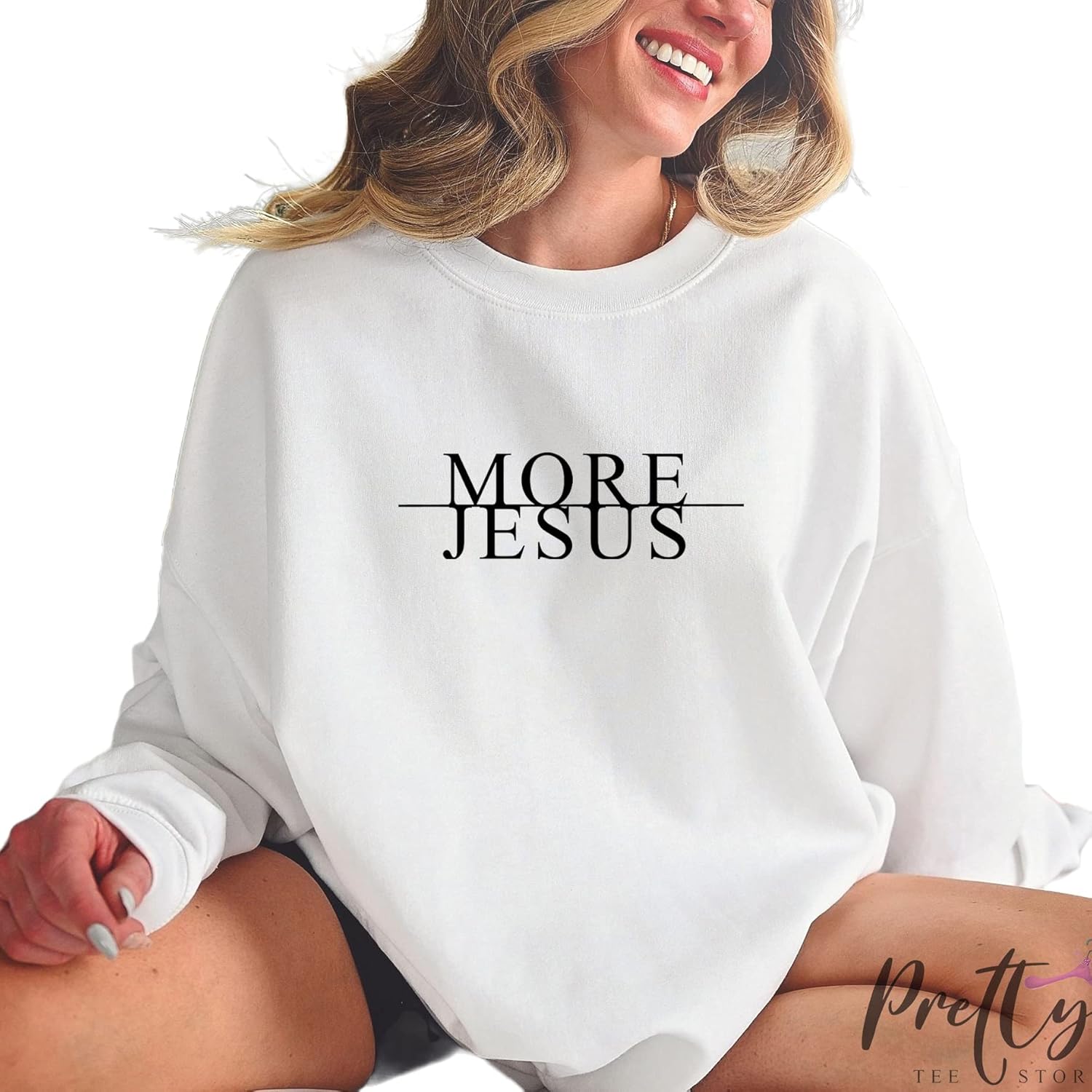 Minimalist Christian Tshirt More Jesus Sweatshirt, Jesus Love Shirt