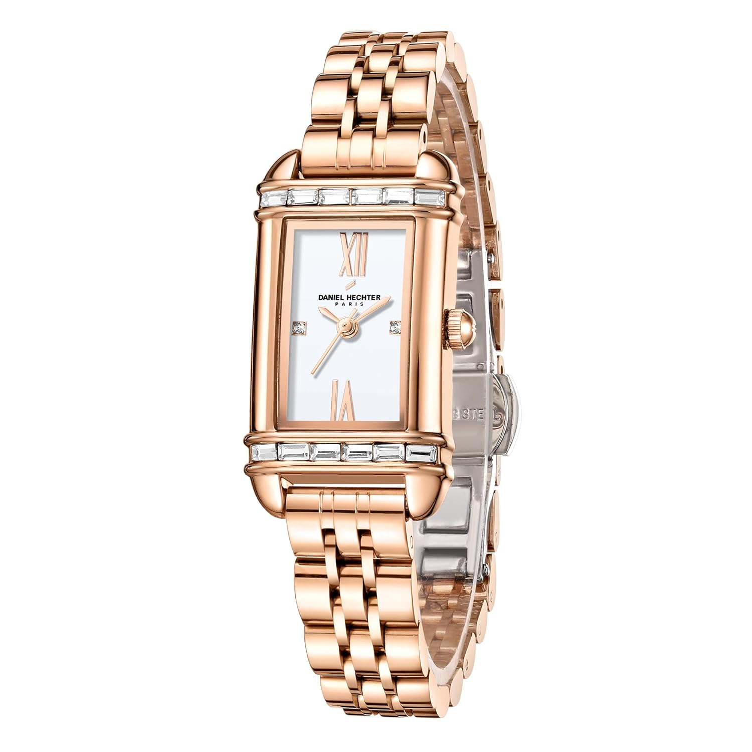 Daniel Hechter Paris Louvre Collection Square Dial Watch for Women with Roman Indices and Stainless Steel Strap-DHW2006 Daniel Hechter Paris Louvre Collection Square Dial Watch for Women with Roman Indices and Stainless Steel Strap-DHW2006