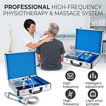 MObyat Electric Shockwave Therapy Machine, Electromagnetic Extracorporeal Shockwave Therapy Machine With 10 Massage Heads, 25-105mj Energy Regulation, For Pain Relief, Fasciitis Body Relaxion