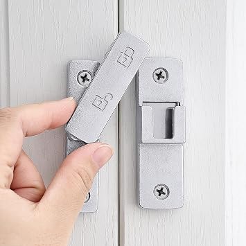 Silvery 180 Degree Zinc Alloy Barn Door Latch, Flip Gate Lock